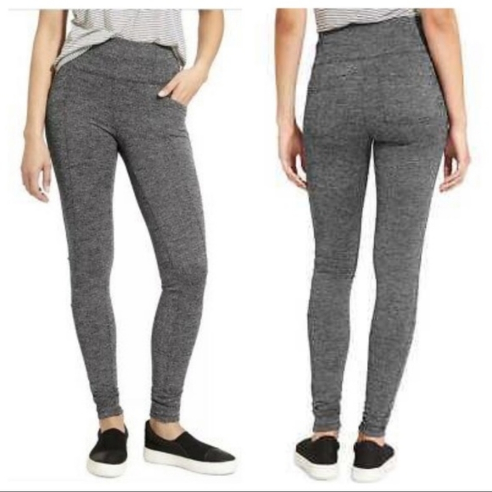 Athleta Herringbone Metro High Rise Pants